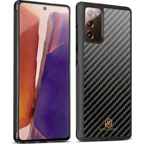 MONOCARBON Genuine Carbon Fiber Case for Samsung Note 20 20 Ultra 5G Anti Slide- Non Slip 3D Grips