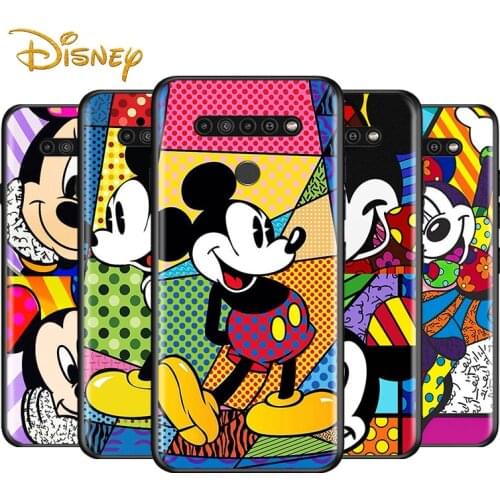 Color Disney Mickey for LG G8 G8S G8X V30 V35 V40 V50 V60 ThinQ Q60 K40 K50 K51 K61 K71 K92 K62 Soft Black Phone Case