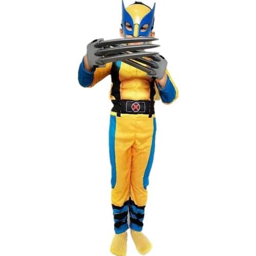 4-12Y Child Movie Iron Wolf Costume Kids Superhero Cosplay Party Fancy Boy Girl Halloween/Carnival Birthday Present Jumpsuit