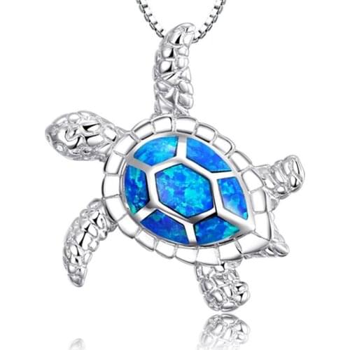 Drop shipping Hot style turtle treasure pendant lovely delicate blue opal pendant Carved Healing Free shipping