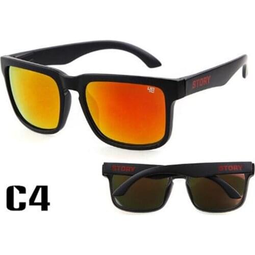 KEN BLOCK Sunglasses Men Reflective Coating Square Sun Glasses Women Spied Brand Design Mirrored Oculos De Sol With Case