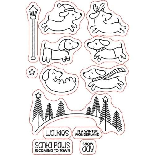 Cartoon Dogs Transparent Clear Silicone Stamp/Seal for DIY scrapbooking/photo album Decorative clear stamp sheets M1452