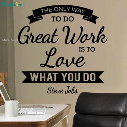 Great Work Wall Sticker Do What You Love New Studio Decals Office Decor Removable Vinyl Art Quote Sticker YT4461