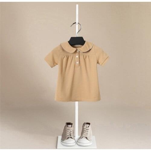 Brand New 2021 Summer Plaid Girls T Shirt 100% Cotton Baby Girl Clothes Kids T-shirt Short Sleeve Infant Children Tee Tops