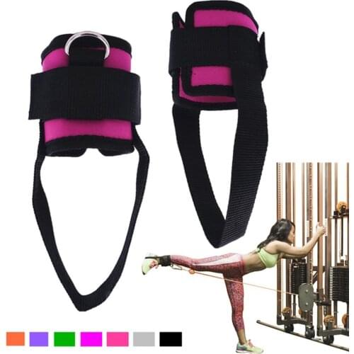 Pair Exercise Resistance Band Ankle Straps Cuff With Cable Training Muscle Strength Home Gym Fitness Equipment Unisex X116A