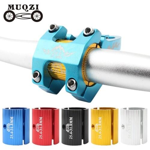 MUQZI 1Pair Bike Handlebar Shim 25.4mm To 31.8mm 31.8mm To 35mm Aperture Adjust Adapter MTB Road Bicycle Bar Stem Reducer