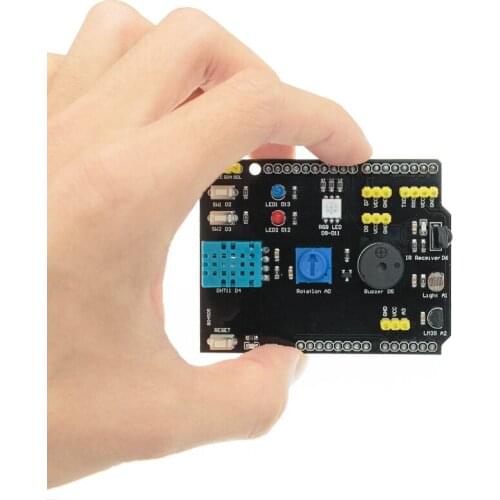 9 in 1 sensor board Multifunction Expansion Board DHT11 LM35 Temperature Humidity For Arduino UNO RGB LED IR Receiver Buzzer