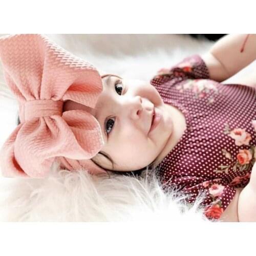 16Colors Baby Girls Big Bow Hairband Candy Colors Turban Knot Infant Kids Photograh Headwear