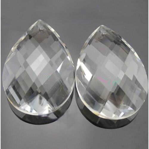 50pcs/lot 76MM Clear K9 Crystal Glass Prisms Pendants Chandeliers Parts Lustres Rainbow Lamp Lighting Hang Drops+Free Rings