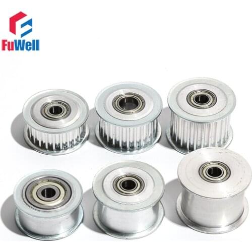 HTD5M 36T Idler Pulley 16/21/27mm Belt Width Gear Bearing Pulley With/Without Teeth 8/10/12/15mm Bore Transmission Belt Pulley
