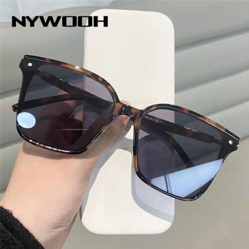 NYWOOH Vintage Oversized Sunglasses Women Men Classic Square Sun Glasses Retro Brand Driving Sunglass Mans Goggle