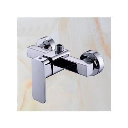 Bathroom contemporary shower faucet chrome, Brass single handle wall mounted shower faucet, Copper shower faucet mixing valve