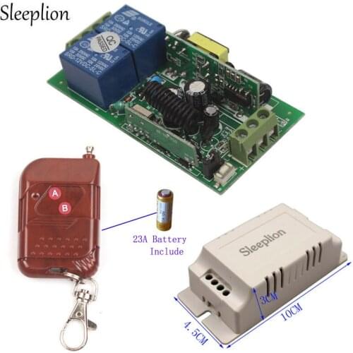 Sleeplion 220V 110V 2CH Switches Universal Remote Control Light Door Universal Switch Wireless Switch 220V 2CH 315/433MHz