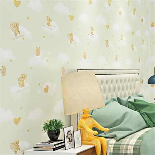 Wellyu Childrens room cartoon fluttering like girls' bedroom warm cozy press wallpaper pink love princess room wedding room