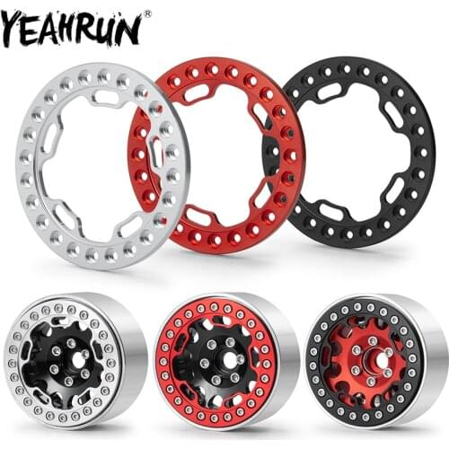 YEAHRUN 1.9" RC Wheels Outer Rings 52mm Aluminum Alloy Replacement Wheel Beadlock Ring for 1/10 SCX10 TRX-4 RC Crawler