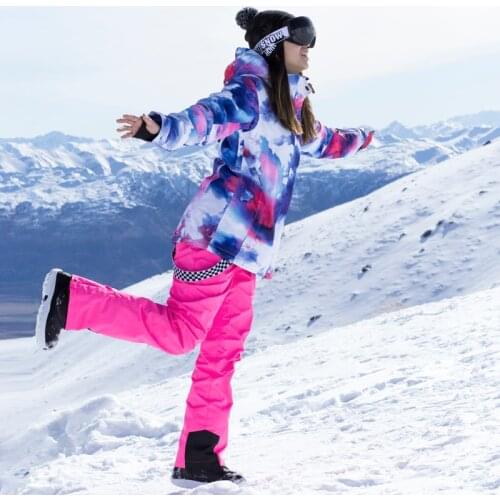 Winter Ski suit Women Brands High Quality Ski Jacket And Pants Snow Warm Waterproof Windproof Skiing And Snowboarding Suits