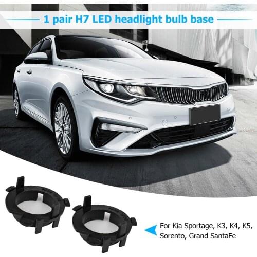 1Pair H7 LED Headlight Bulb Base Adapters Holders Retainers for Hyundai Kia