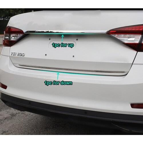 1pc for Skoda Octavia 2018 Trunk tailgate Decorative strip Stainless steel