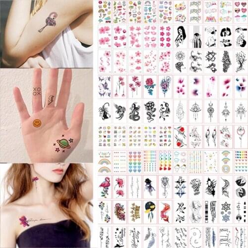 30 Sheets Temporary Tattoos Rainbow Expression Tattoo Sticker Face Hand Lovely Body Art Fake Tatoo Temporary Waterproof Taty