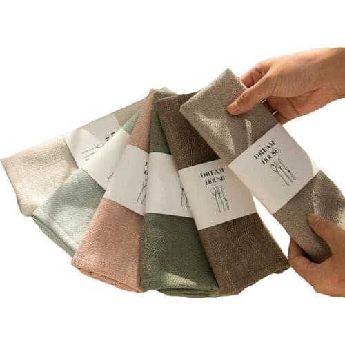 6 Pack Home Kitchen Table Mats Dining Doily,Heat Stain Resistant Washable Placemats,Reusable Flax Type Cloth Thicken Napkins