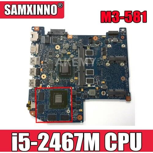 Akemy Laptop Motherboard For Acer aspire M3-581 M3-581TG NB.RYK11.005 NBRYK11005 i5-2467M CPU DDR3 GT640M