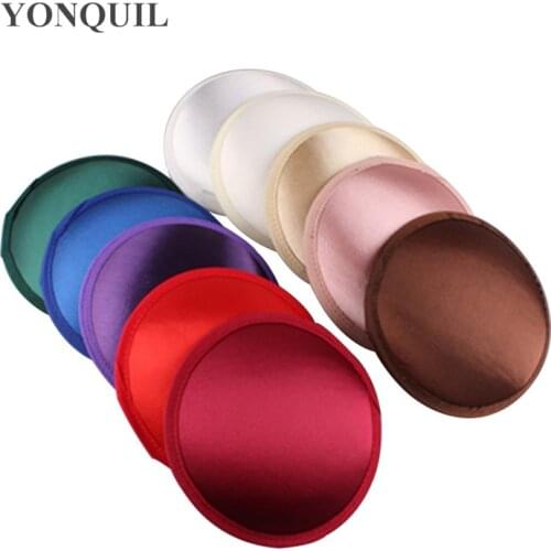 Satin Fabric Fascinator Base 13CM Round Millinery Base DIY Hair Accessories Wedding Headpiece Party Hat Craft 11 Colors Select
