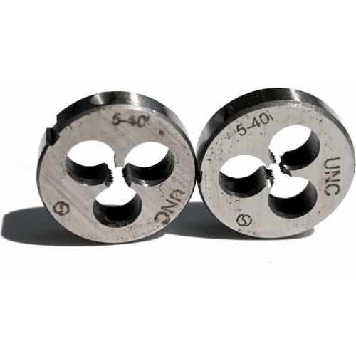 Free shipping of 2PCS Alloy steel made UNC 5-40 manual die threading tools for metal workpiece threading works