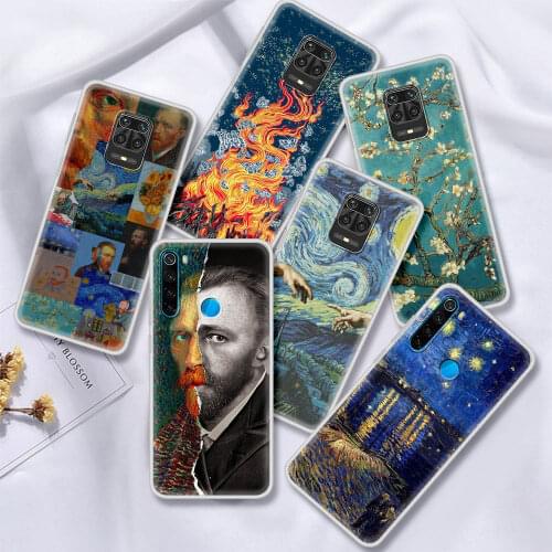 Van Gogh Starry Sky Art Case For Xiaomi Redmi Note 9 8 Pro 9S 8T 7 9T Soft Bumper Cover 9A 9C 8A 7A Funda K20 k30 6 6A TPU Coque