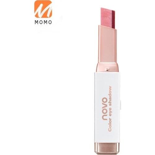 Two-Color Lazy Eye Shadow Stick Female Waterproof Not Smudge Beginner One Touch Molding Shimmer Eyeshadow Earth Color Gift