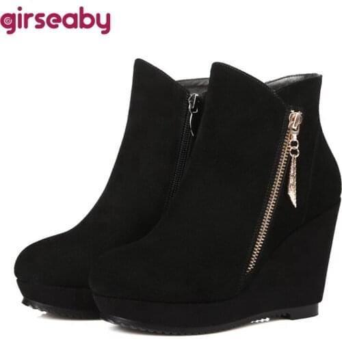 Girseaby Women's Wedge Ankle Boots