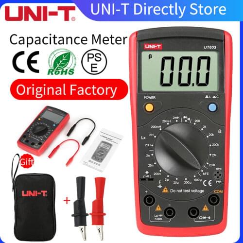 Inductance Capacitance Resistance Tester UNI-T UT601 UT603 Hand-Held Portable LCR Ohmmeter Meter Diode / Transistor Test LCD