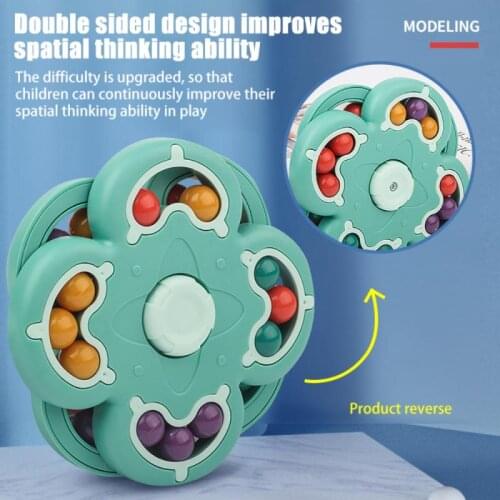 Creativity Gyro Board Game Two-in-one Fingertip Gyro Magic Bean Rotating Palm Magic Ball Plate Childrens Toys