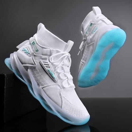 New Trendy Mens Sneakers Leisure Breathable Luxury Men Shoes Anti-slip Shock Absorption Technology Blade Bottom
