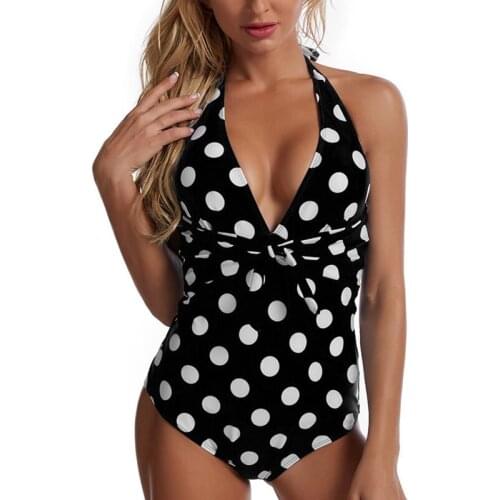 Summer Retro Polka Dot Print High Waist Fashion Swimsuit