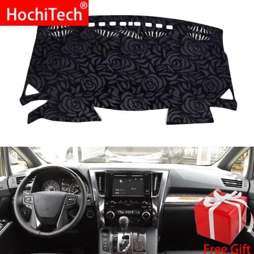 Rose Pattern Non-slip Dashmat Dash Mat Dashboard Cover Pad Cover Carpet Car Sticker for Toyota ALPHARD 2015 2018 Car Styling