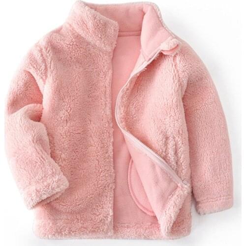 New 2019 baby boys girls jackets children outwear polar fleece jackets fashion boys girls spring autumn jackets thick warm soft