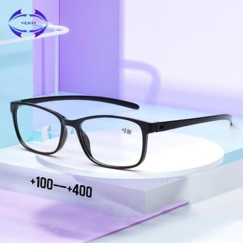 VCKA TR90 Reading Glasses Men Women Presbyopic Eyeglass Spectacles Resin Transparent Lense 1.0 1.5 2.0 2.5 3.0 3.5