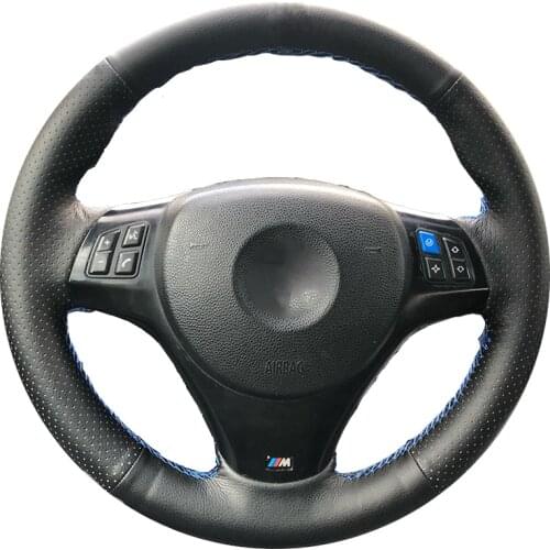 Custom Original DIY Car Steering Wheel Cover For BMW E90 E91 E92 E93 E87 E81 E82 /artificial Leather Braid For Steering WheeI
