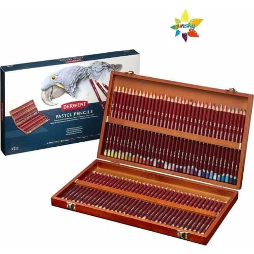 Derwent colored pencil pastel pencil 72 color set wooden box set 2300343,Colorfuls pencil with a vivid hue,Art supplies
