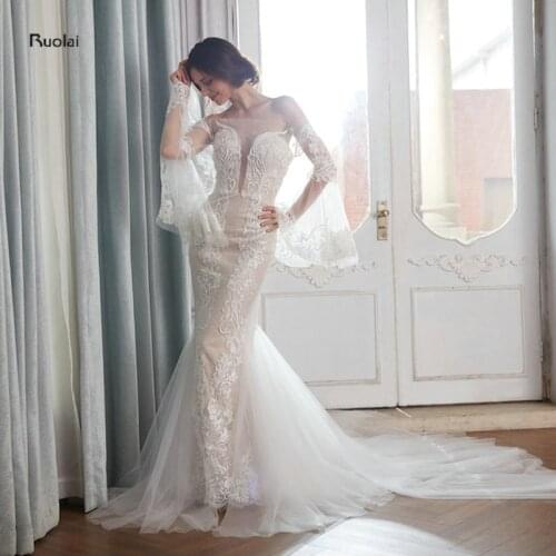 Ruolai Long Wedding Dresses