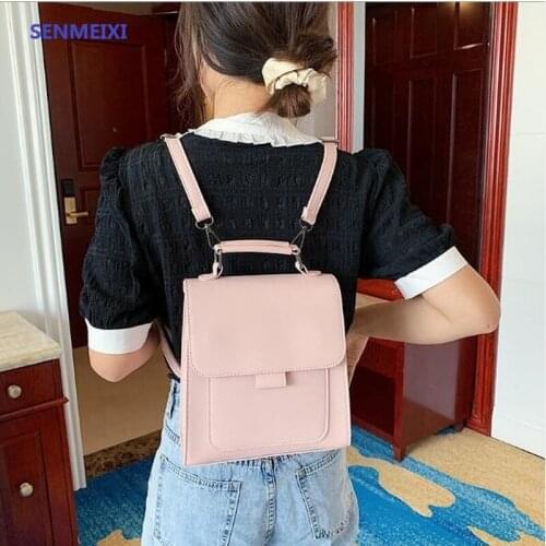PU Leather Backpack Women Mini Back pack Travel Female High Quality Bookbag School Bags for Teenage Girls Mochila Feminina