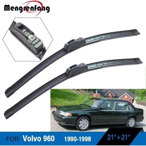 For Volvo 960 Car Wiper Blades Front Windscreen Soft Rubber Wiper J Hook Arms 1990 1991 1992 1993 1994 1995 1996 1997 1998