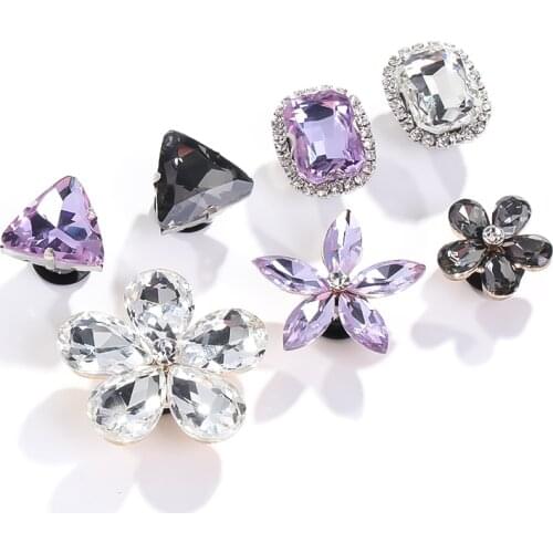 Slippers Shoes Decoration Rhinestone Flower New Arrival Shoes DIY Accessories Glass Alloy Rhinestones Set