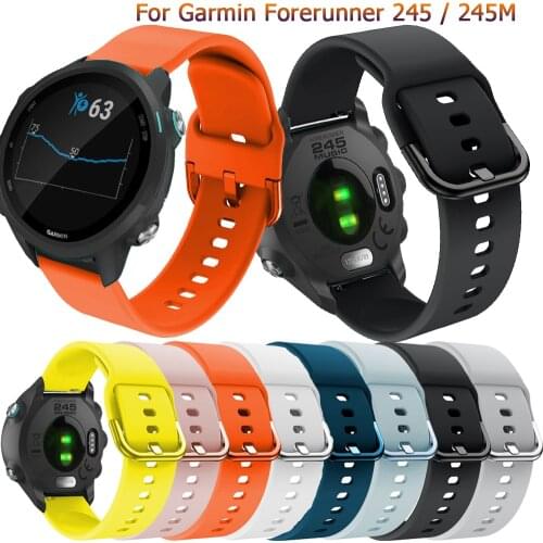 Soft silicone 20mm Watchstrap For Garmin Forerunner245 fashion Original Bands Galaxy 42mm gear S2 bip Smart Wristbands Watchband