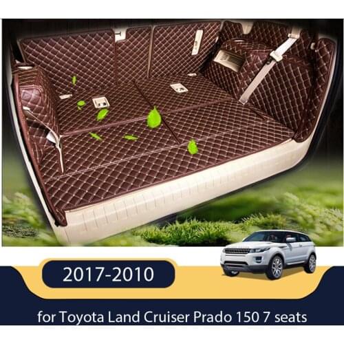 High quality car trunk cargo mats & Back door mat for Toyota Land Cruiser Prado 150 7 seats 2017-2010 durable boot carpets