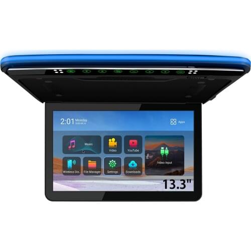 XTRONS 13.3" 1080P Video HD Digital TFT Monitor Wide Screen Ultra-thin Car Roof Player IPS Screen Built-in Speakers