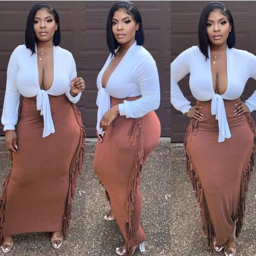 2021 Hot Casual Winter Autumn Womens Skirt Knitting Long Skirt Office Chic Bodycon Streetwear Sheath Pencil Skirts