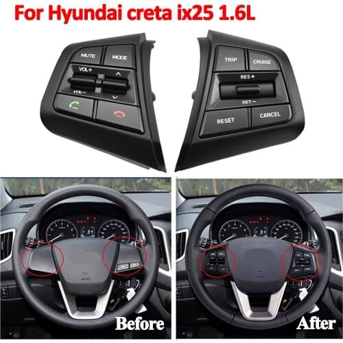 1set Button switch For Hyundai ix25 (creta) 1.6L Trip Cruise Cancel Switch Steering Wheel Button with Heating / Common wire