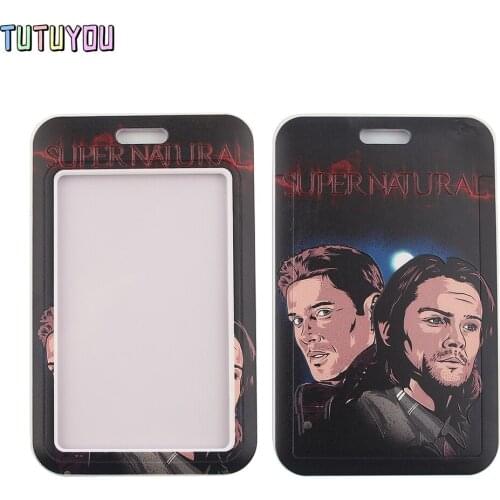 1pc PC2534 TV Supernatural Lanyard Credit Card ID Holder Bag Student Women Travel Bank Bus Business Card Cover Badge