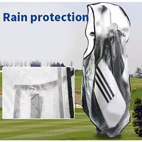 1Pcs Golf Bag Rain Cover Selected Zippers PVC Transparent Wear-resistant Antistatic Dust Cover Golf Durable Accessories